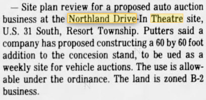 Northland Drive-In Theatre - 05 Mar 1985 Article (newer photo)